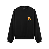 Lets Get Beers Tonight Oversize Sweatshirt - Siyah - ön görünüm