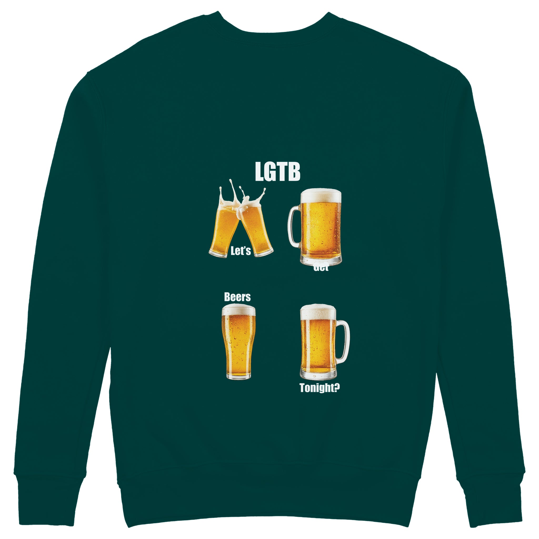 Lets Get Beers Tonight Sweatshirt - Antrasit - arka görünüm