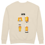 Lets Get Beers Tonight Sweatshirt - Bej - arka görünüm