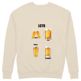 Lets Get Beers Tonight Sweatshirt - Bej - arka görünüm