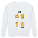 Lets Get Beers Tonight Sweatshirt - Beyaz - arka görünüm
