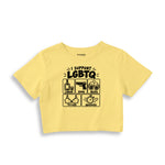 I Support LGBTQ Crop Tişört – Sarı – ön ana baskı