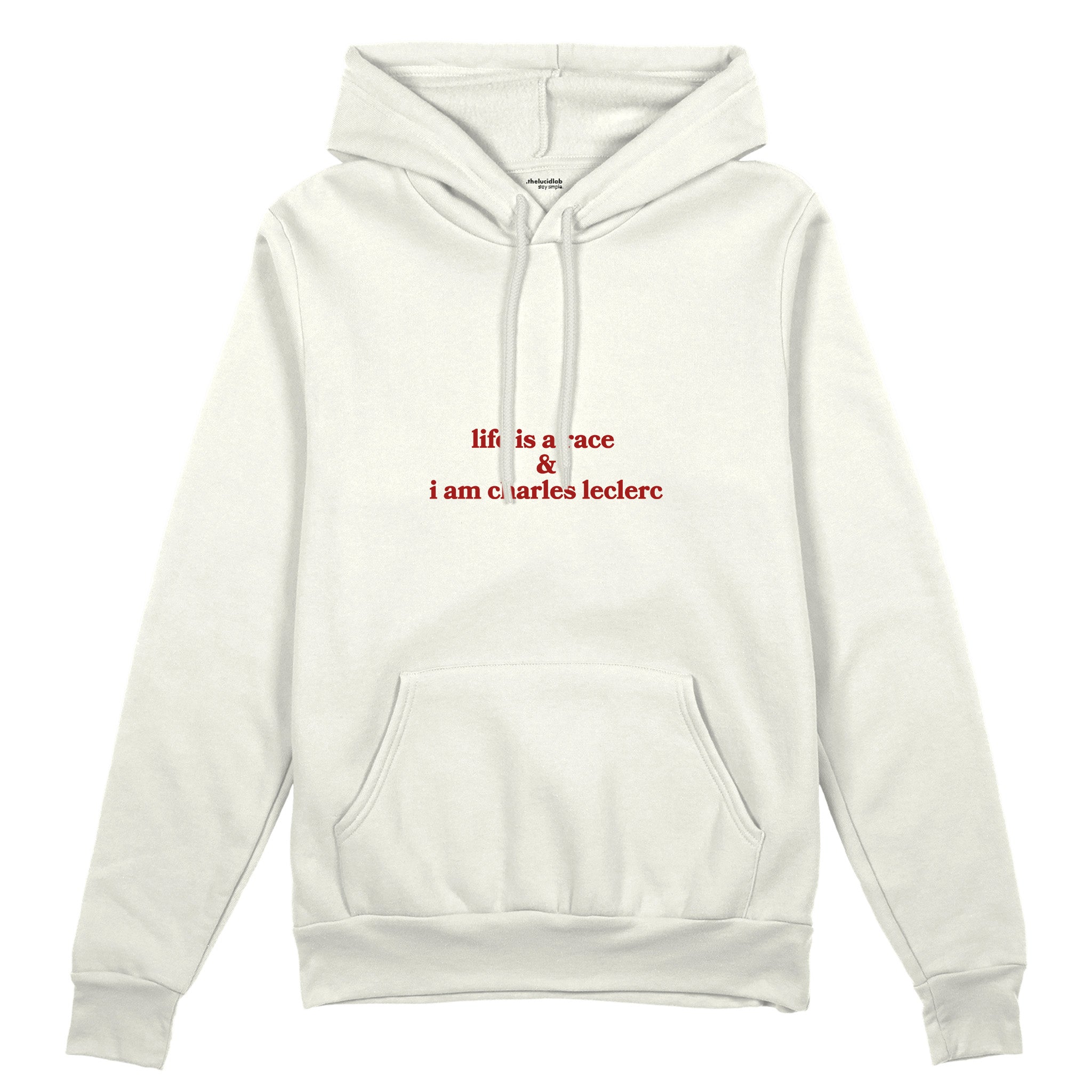Life Is A Race Oversize Hoodie - Beyaz - ön görünüm