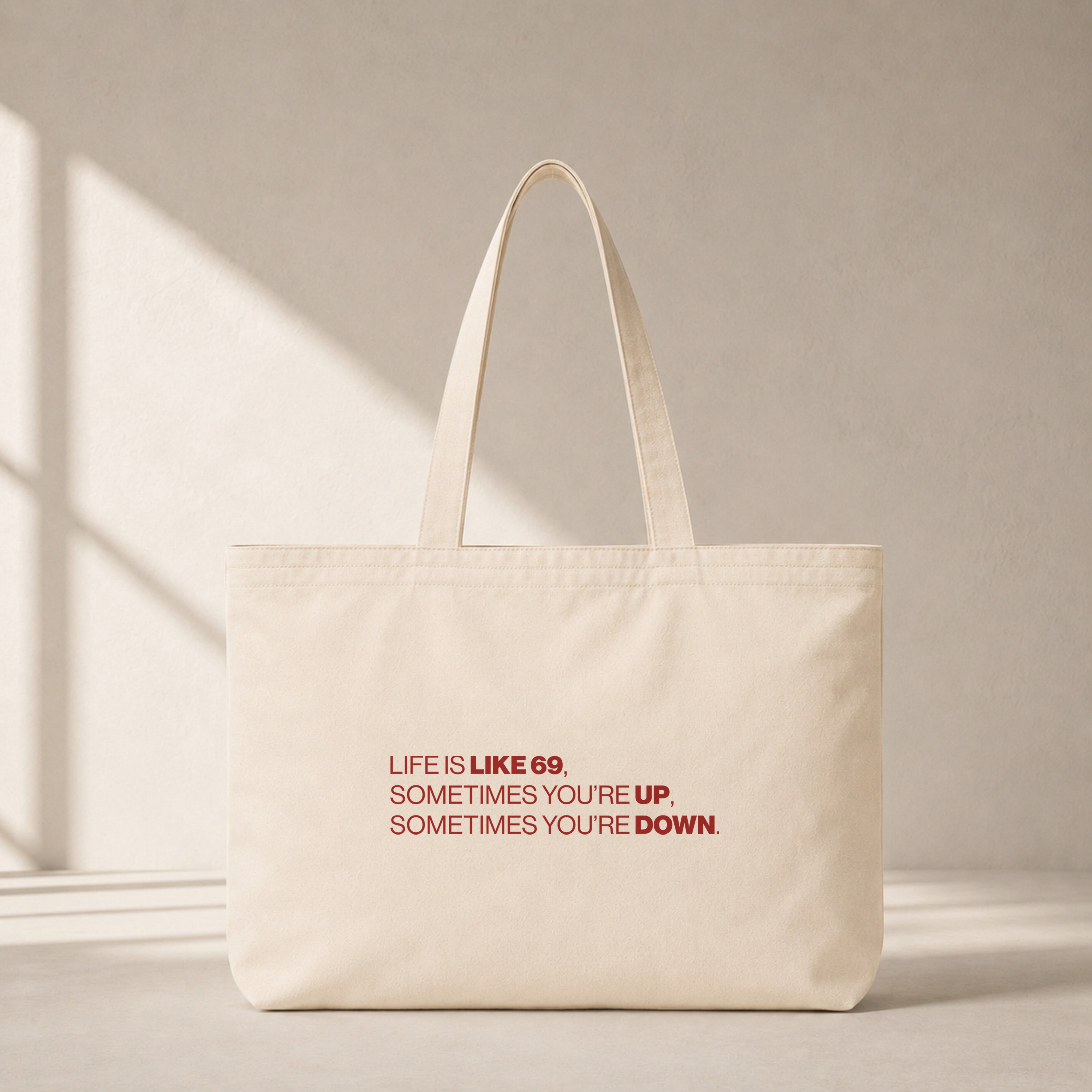 Life Is Like 69 Club Tote Bag – ön görünüm
