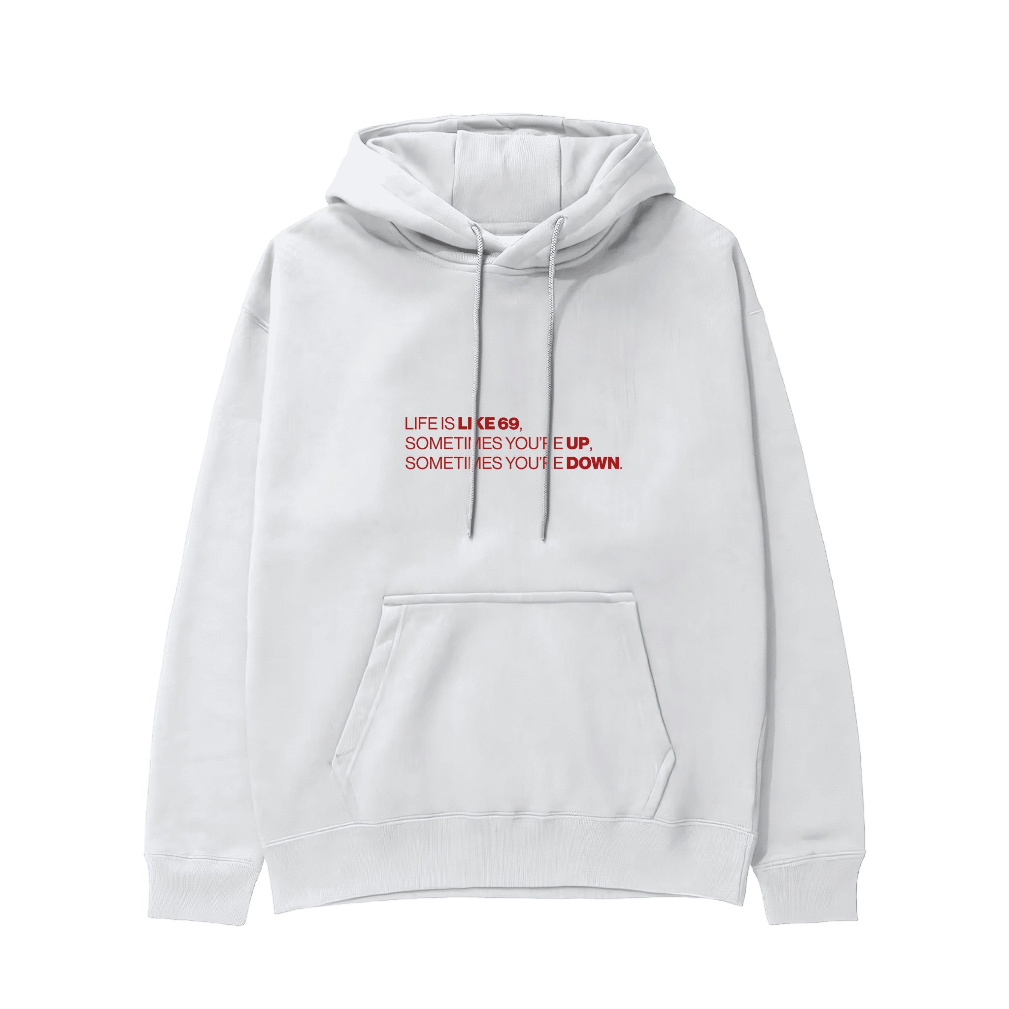 Life Is Like 69 Hoodie - Beyaz - ön görünüm