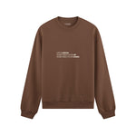 Life Is Like 69 Oversize Sweatshirt - Kahverengi - ön görünüm