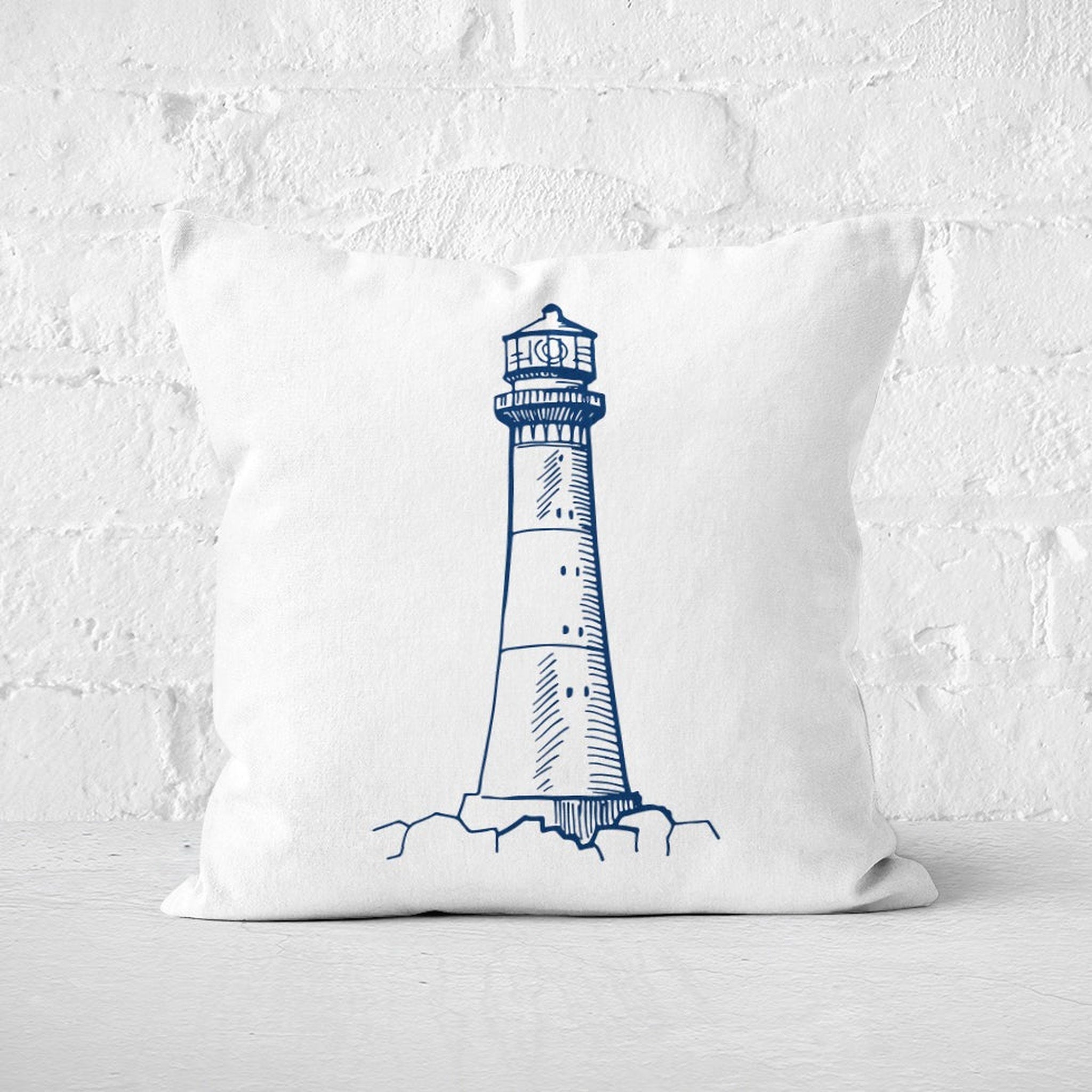 Lighthouse / Deniz Feneri Çift Taraflı Kırlent Kılıfı 2 Adet
