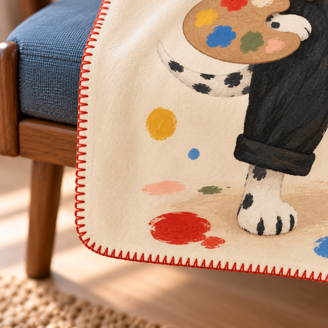 Little Artist Polar Bebek Battaniyesi — Kenar ve dikiş detayı