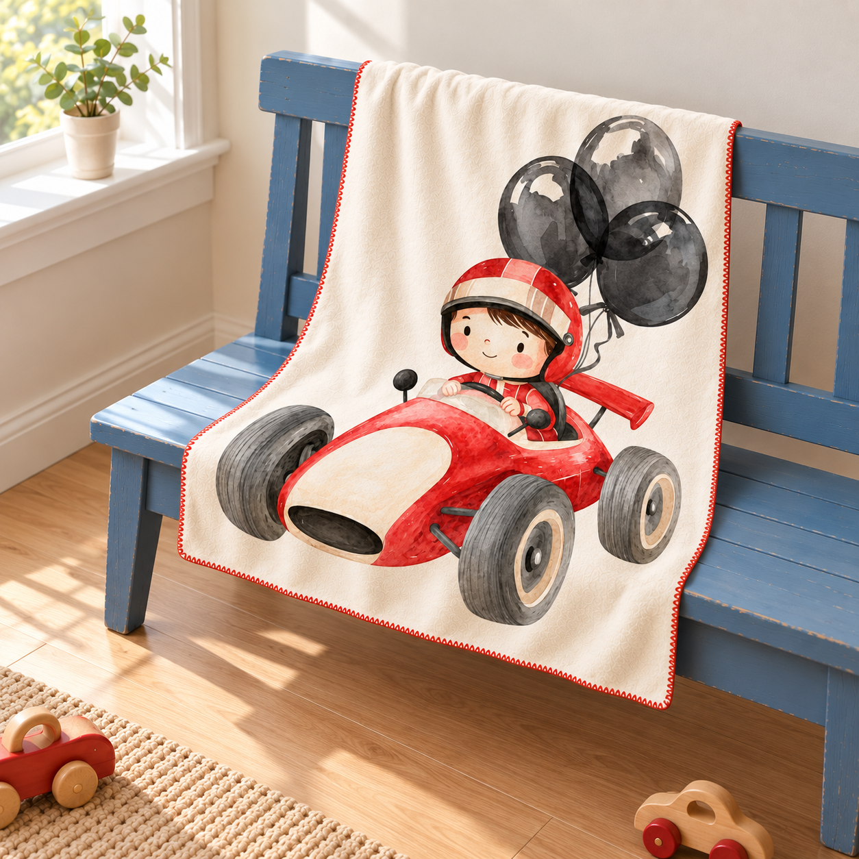Little Racer Polar Bebek Battaniyesi — Çapraz görünüm