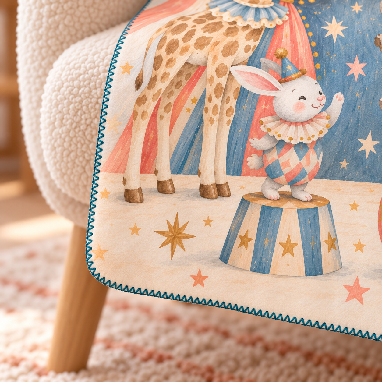 Magic Tent Polar Bebek Battaniyesi — Kenar ve dikiş detayı