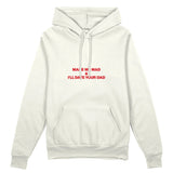 Make Me Mad Oversize Hoodie - Beyaz - ön görünüm