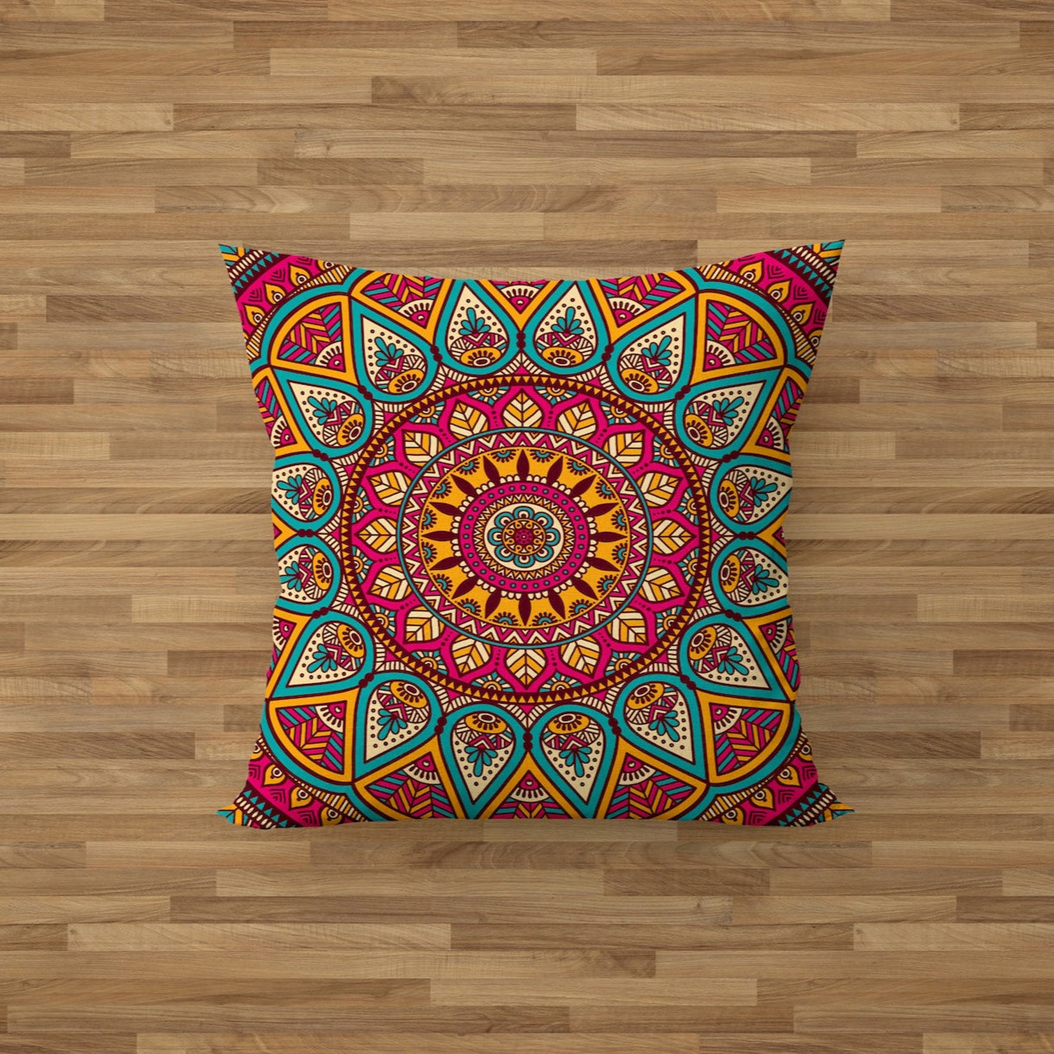 Mandala Çift Taraflı Kırlent Kılıfı 2 Adet