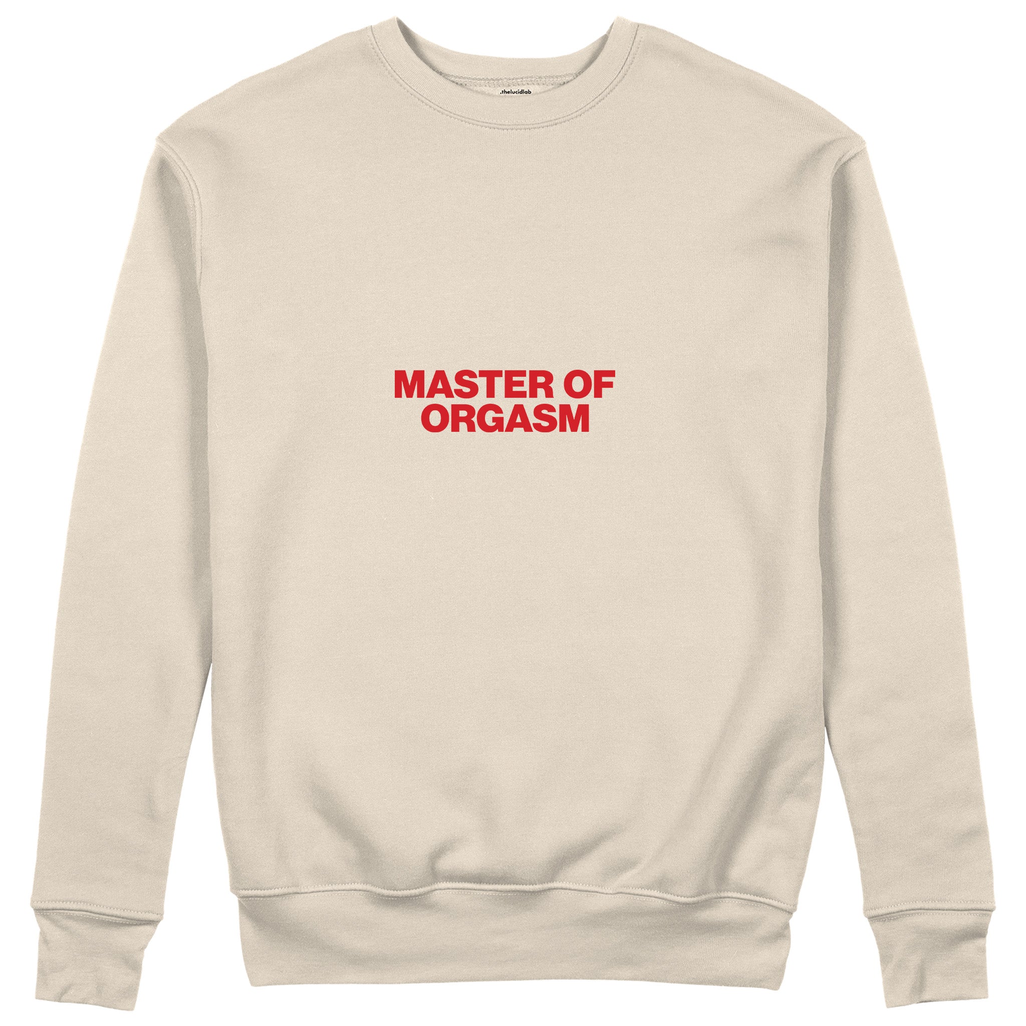 Master Of Orgasm Sweatshirt - Bej - ön görünüm