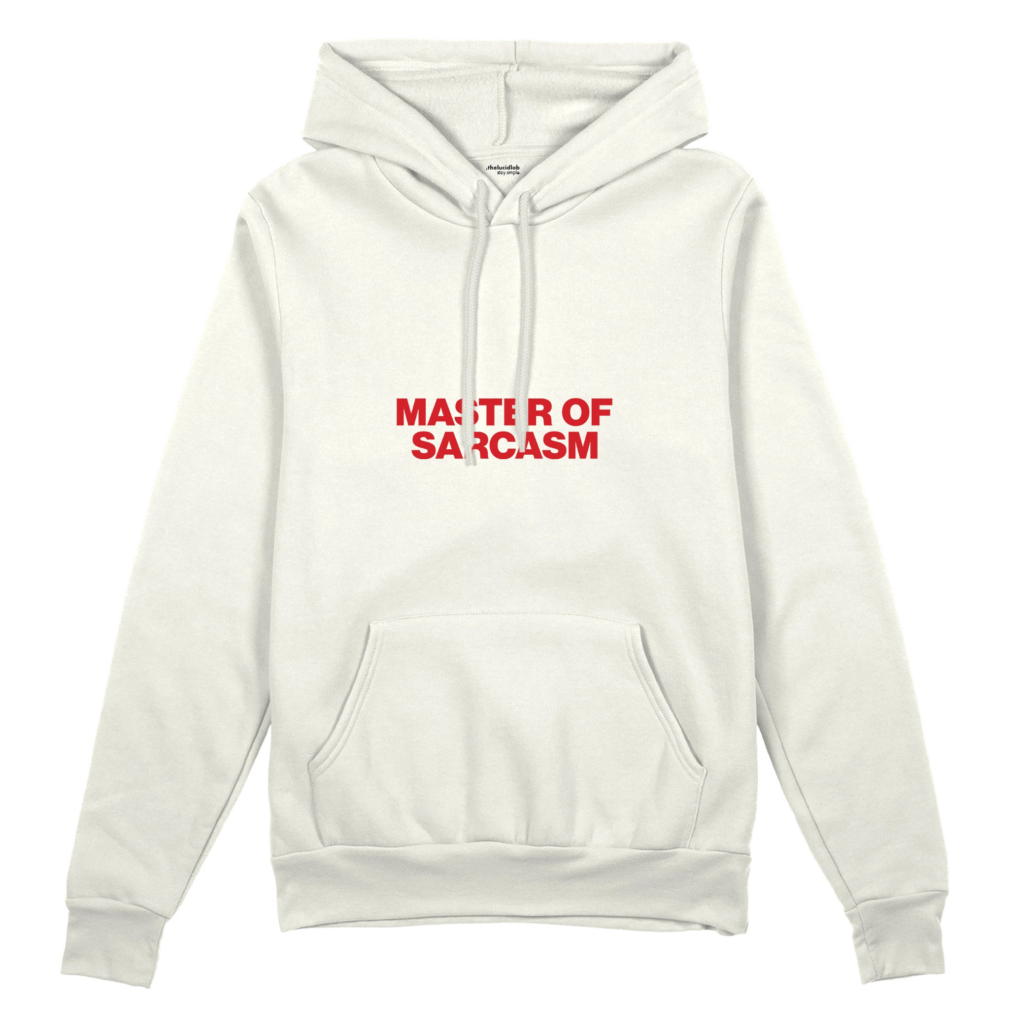 Master Of Sarcasm Oversize Hoodie - Beyaz - ön görünüm