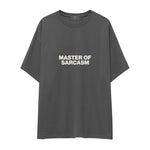 Master Of Sarcasm Oversize Tişört - Antrasit - ön görünüm