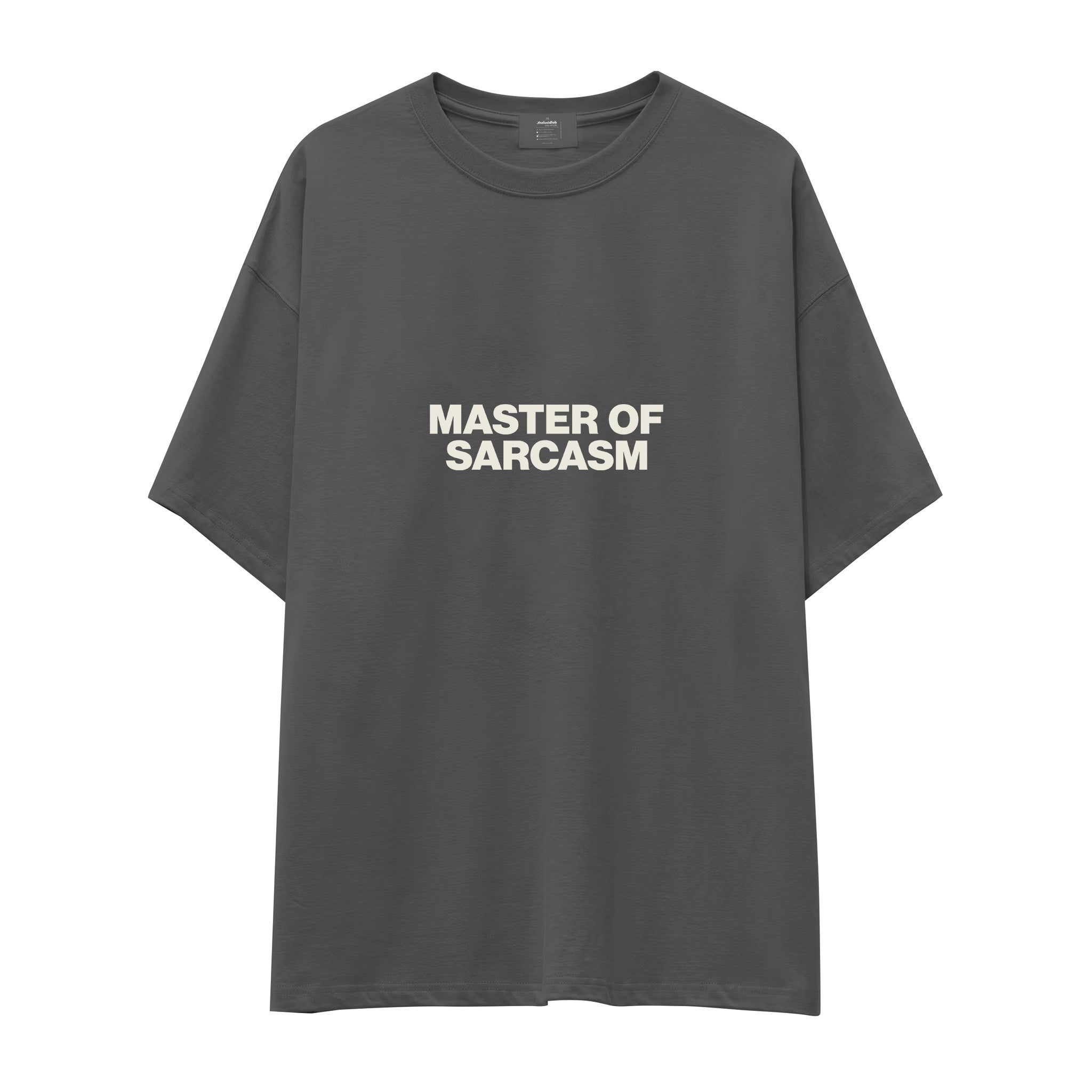Master Of Sarcasm Oversize Tişört - Antrasit - ön görünüm