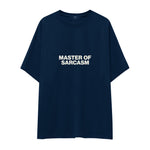 Master Of Sarcasm Oversize Tişört - Lacivert - ön görünüm