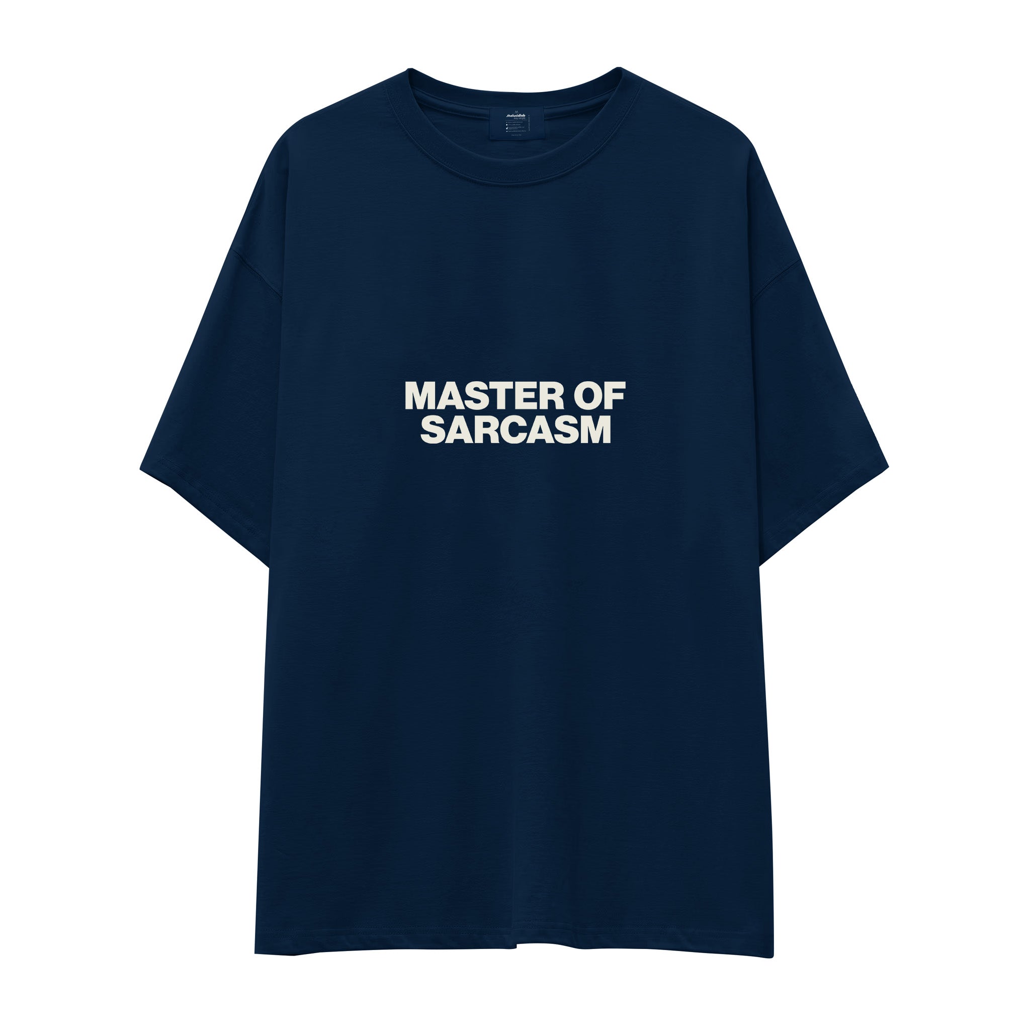 Master Of Sarcasm Oversize Tişört - Lacivert - ön görünüm