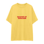 Master Of Sarcasm Oversize Tişört - Sarı - ön görünüm