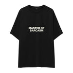 Master Of Sarcasm Oversize Tişört - Siyah - ön görünüm