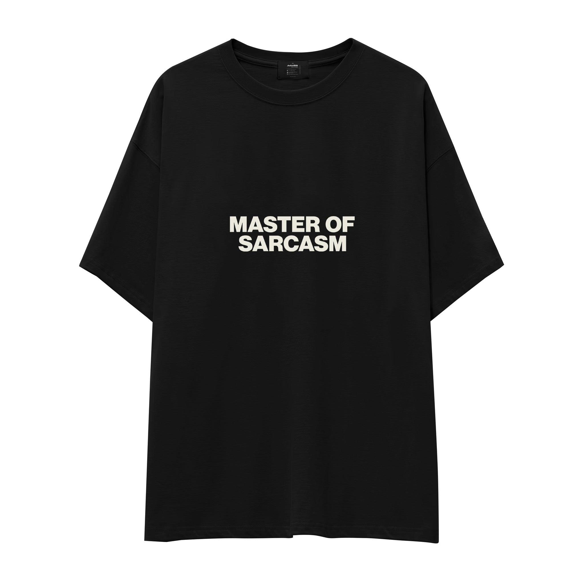 Master Of Sarcasm Oversize Tişört - Siyah - ön görünüm
