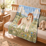 Meadow Pony Polar Bebek Battaniyesi — Çapraz görünüm