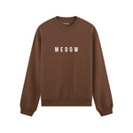 Meoow Oversize Sweatshirt - Kahverengi - ön görünüm