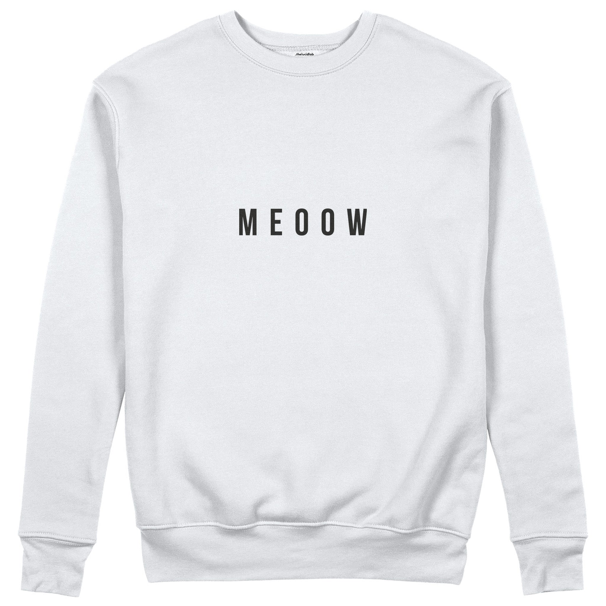 Meoow Sweatshirt - Beyaz - ön görünüm