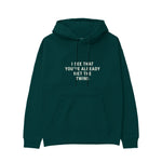 Met The Twins Hoodie - Koyu Yeşil - ön görünüm