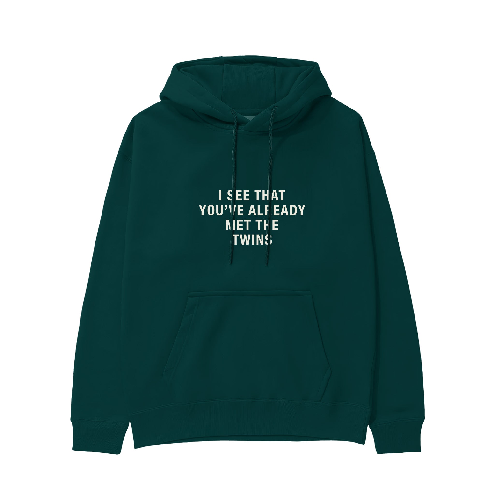 Met The Twins Hoodie - Koyu Yeşil - ön görünüm