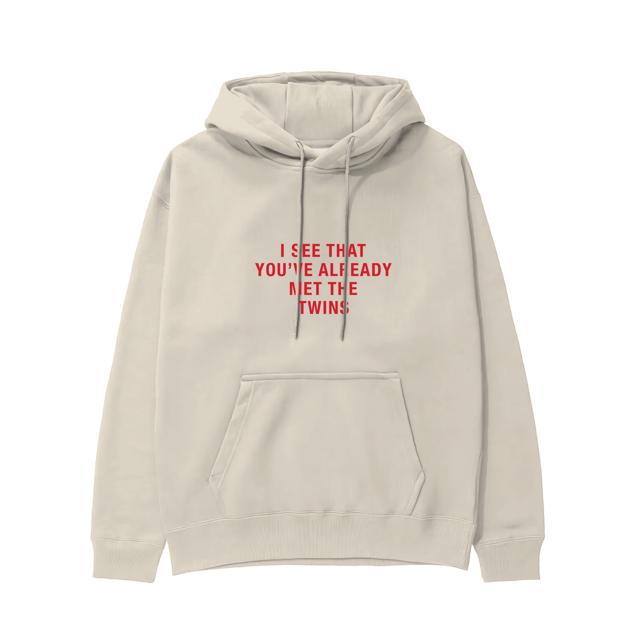 Met The Twins Hoodie - Krem - ön görünüm