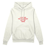 Met The Twins Oversize Hoodie - Beyaz - ön görünüm