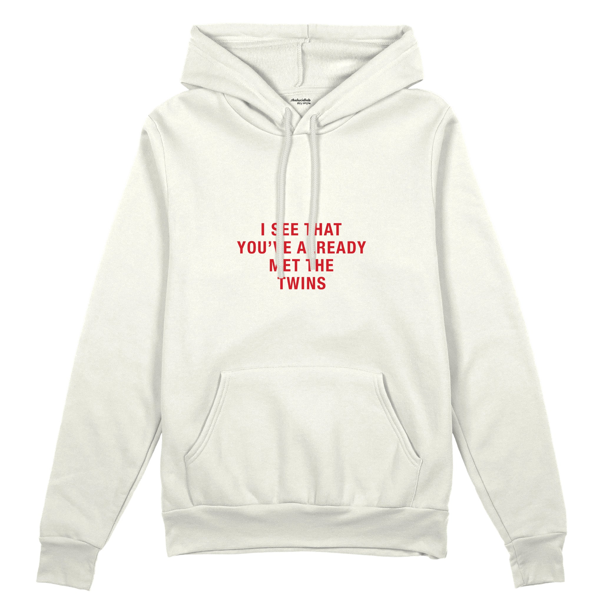 Met The Twins Oversize Hoodie - Beyaz - ön görünüm