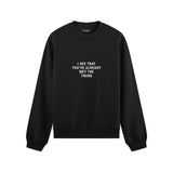 Met The Twins Oversize Sweatshirt - Siyah - ön görünüm