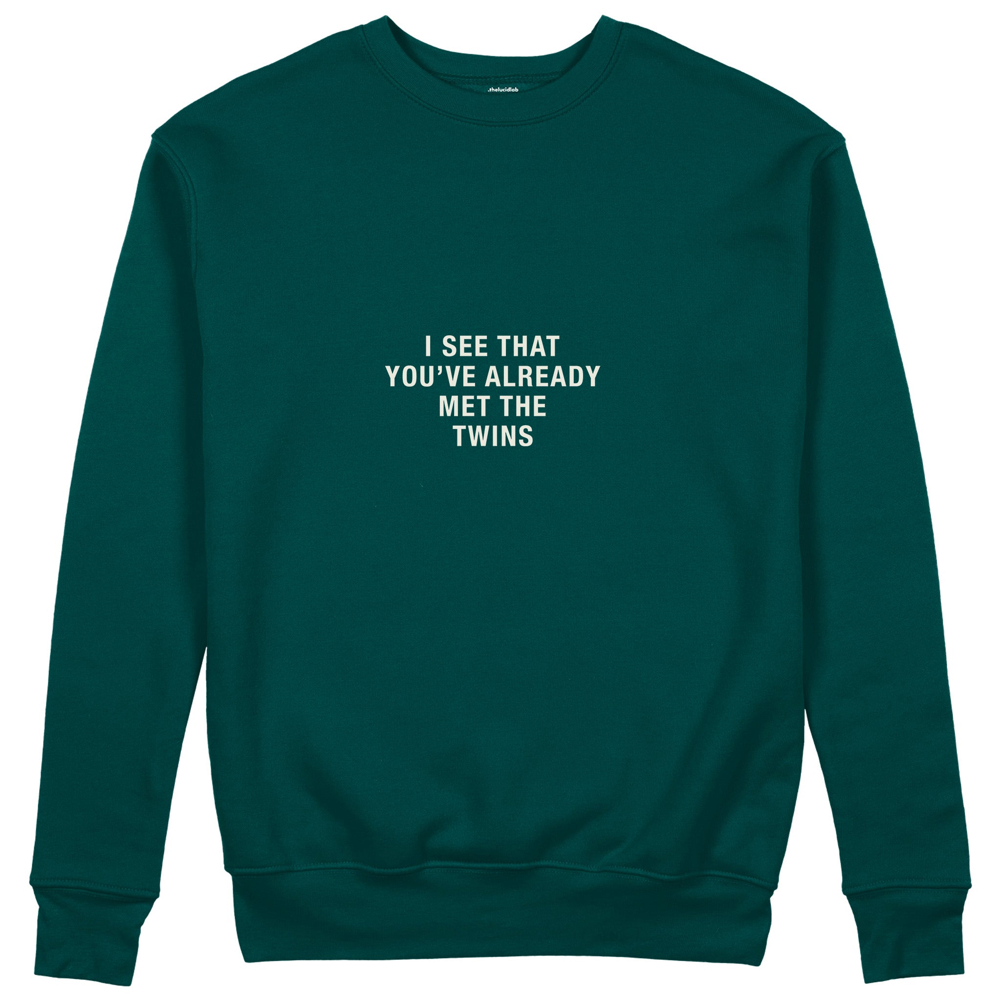 Met The Twins Sweatshirt - Koyu Yeşil - ön görünüm