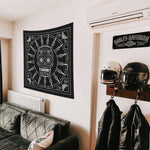 Mexican Skull Black/White Mandala Duvar Örtüsü