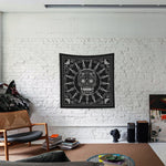 Mexican Skull Black/White Mandala Duvar Örtüsü