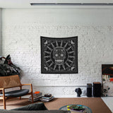 Mexican Skull Black/White Mandala Duvar Örtüsü