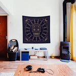 Mexican Skull Deep Blue Mandala Duvar Örtüsü