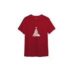 Minimal Christmas Tree Tişört Kırmızı Ön