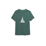Minimal Christmas Tree Tişört Yeşil Ön