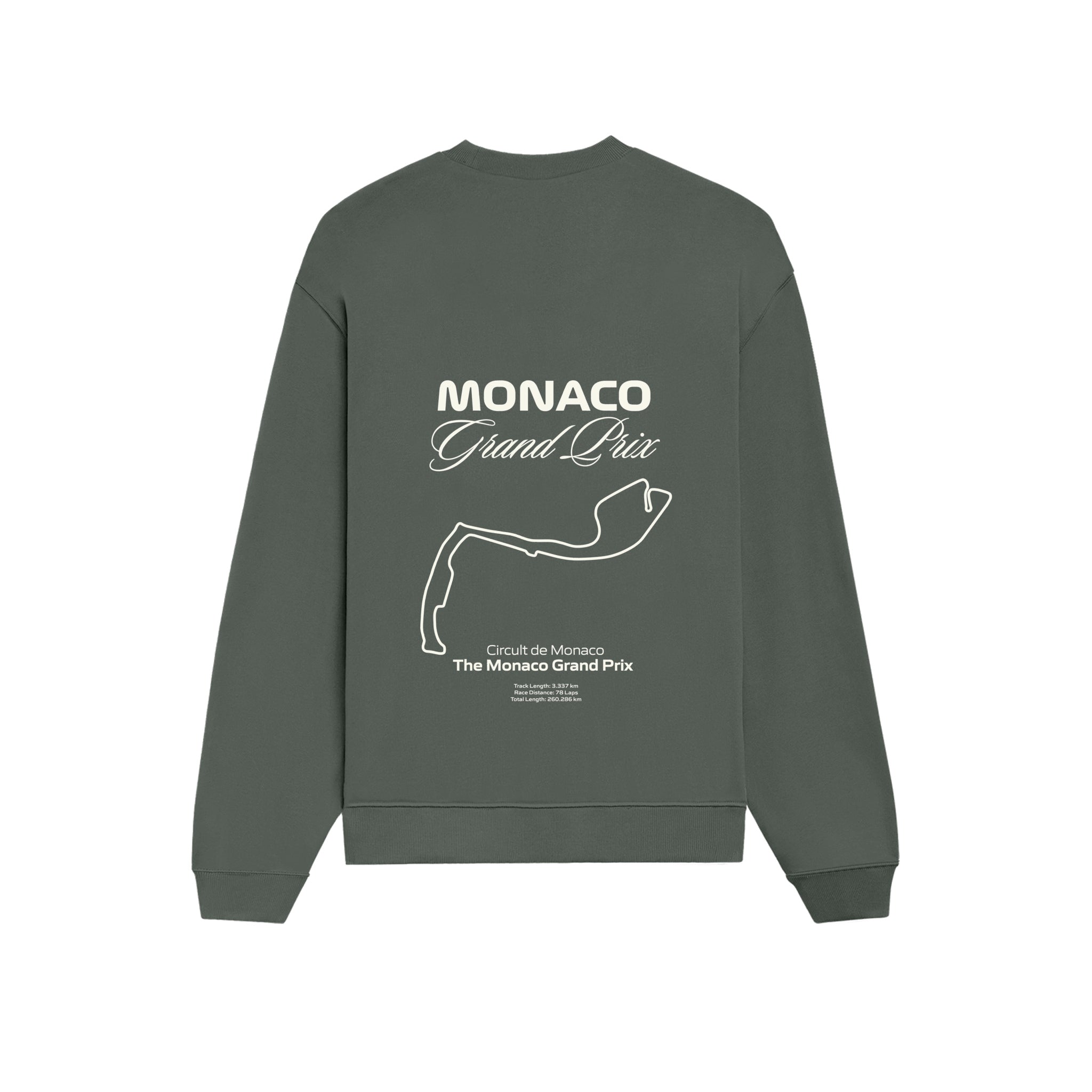 Monaco Grand Prix Oversize Sweatshirt - Antrasit - arka görünüm