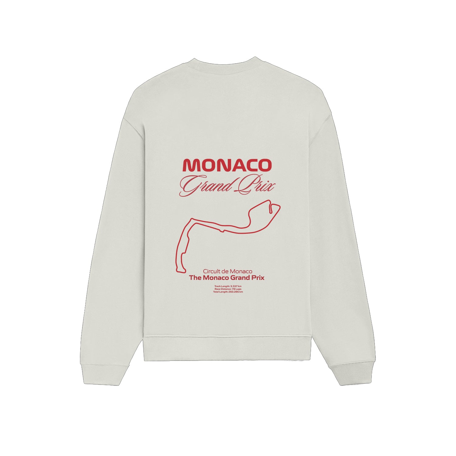 Monaco Grand Prix Oversize Sweatshirt - Beyaz - arka görünüm
