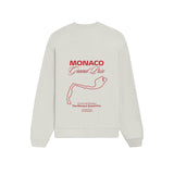 Monaco Grand Prix Oversize Sweatshirt - Beyaz - arka görünüm