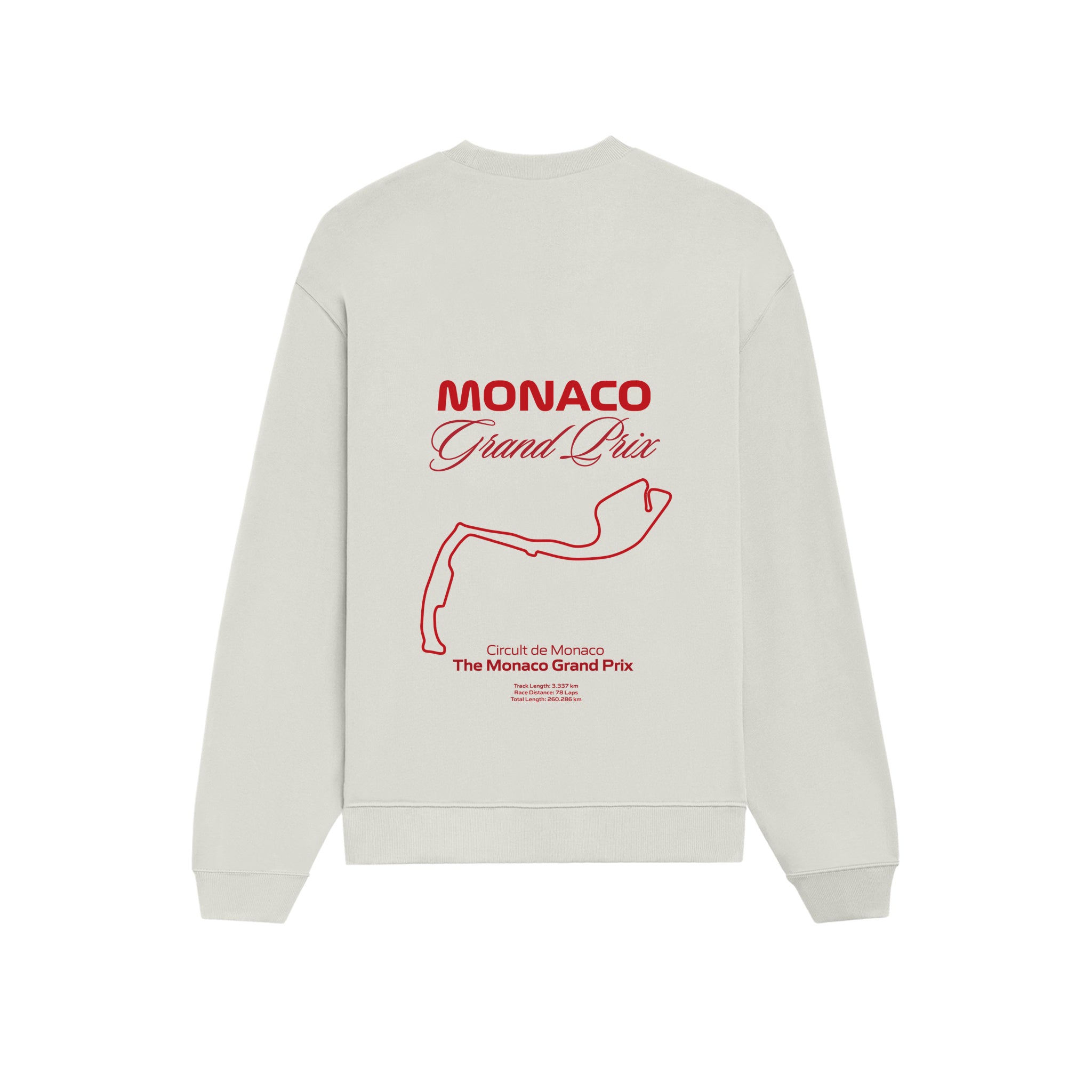 Monaco Grand Prix Oversize Sweatshirt - Beyaz - arka görünüm