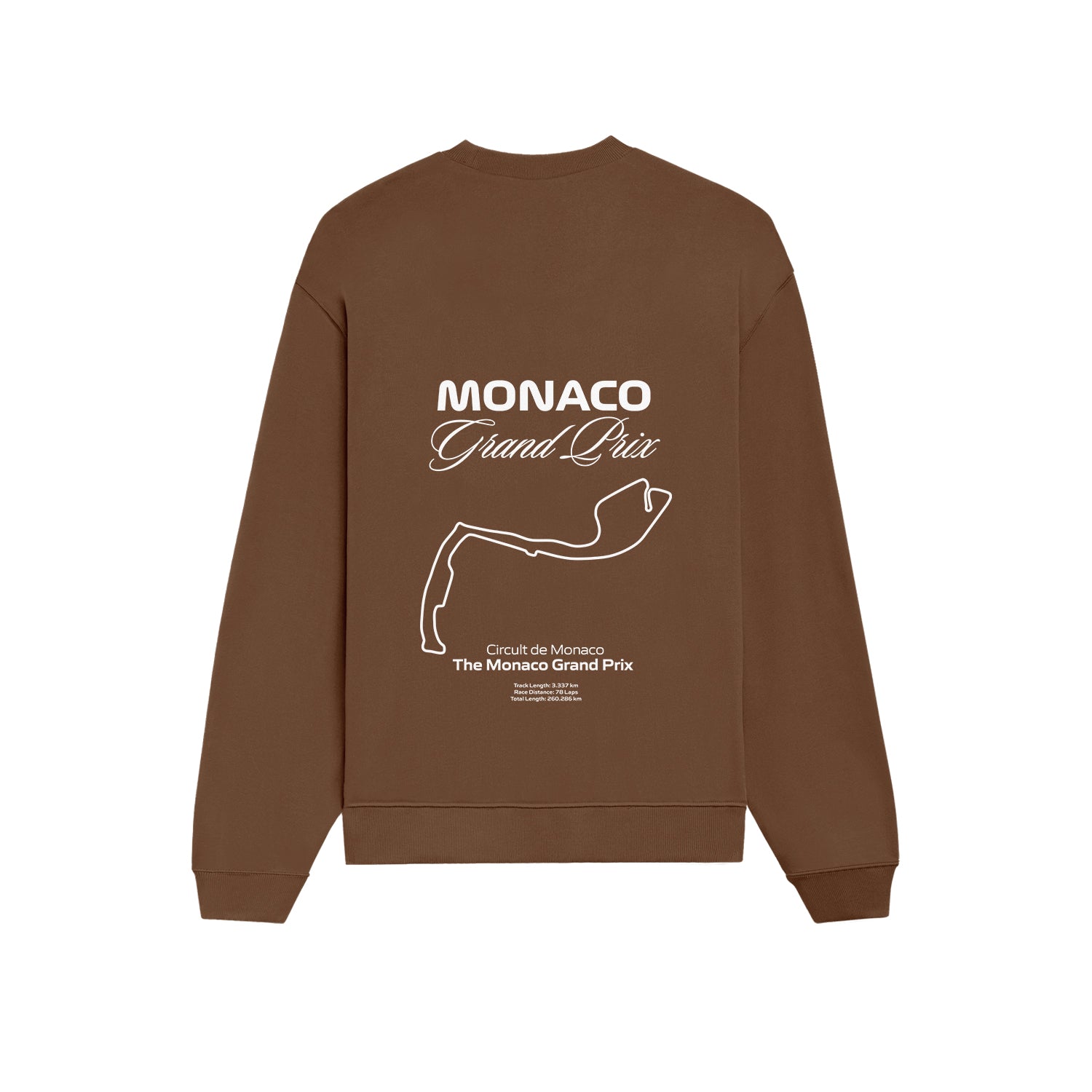 Monaco Grand Prix Oversize Sweatshirt - Kahverengi - arka görünüm