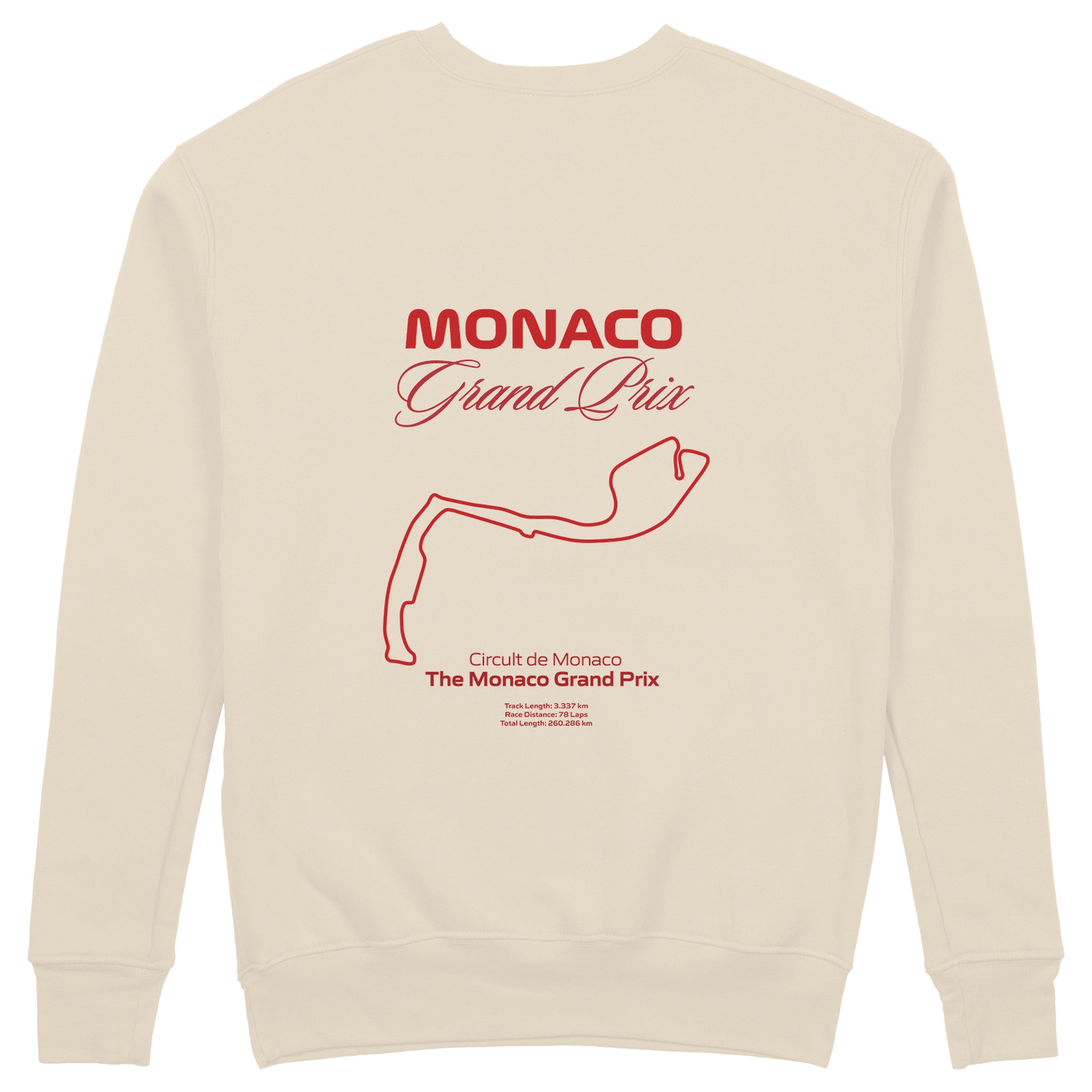 Monaco Grand Prix Sweatshirt - Bej - arka görünüm