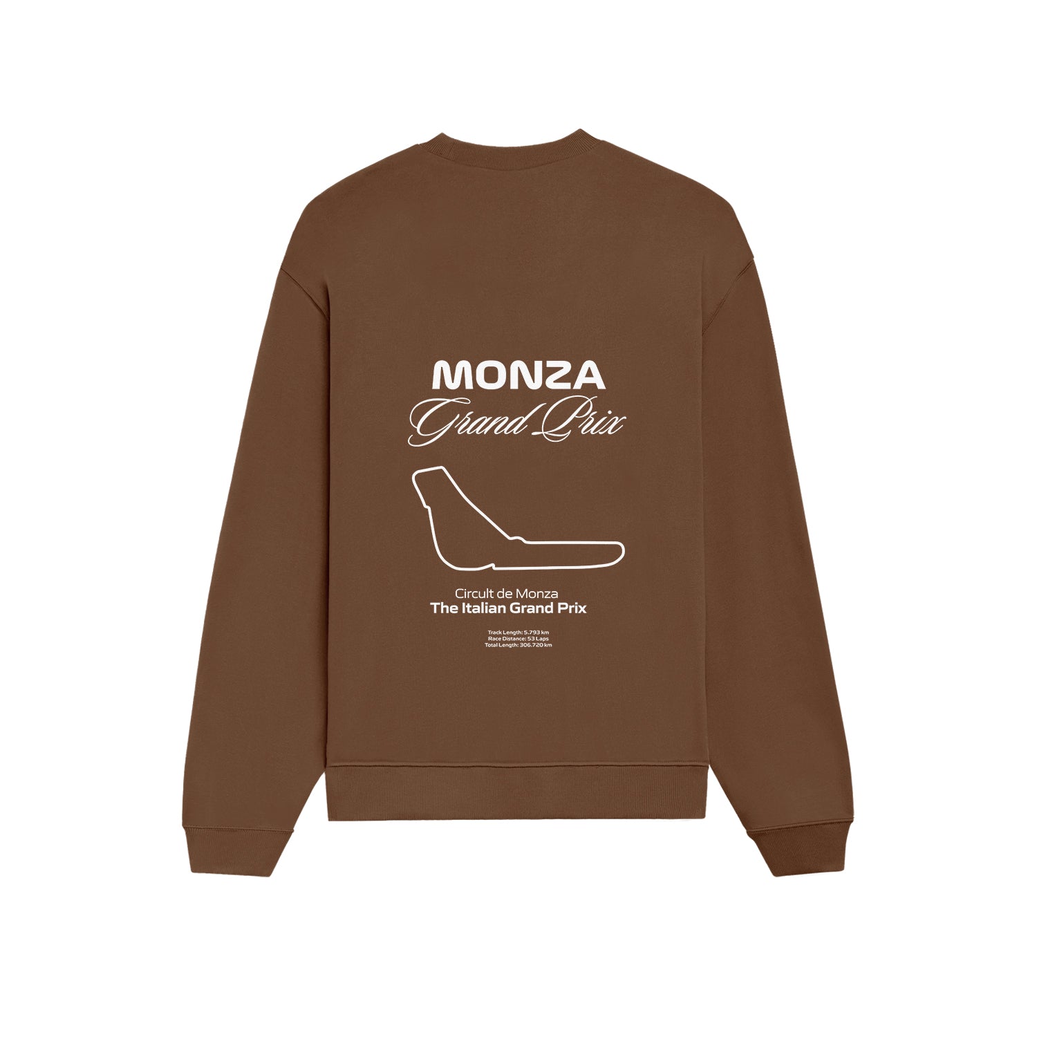 Monza Grand Prix Oversize Sweatshirt - Kahverengi - arka görünüm