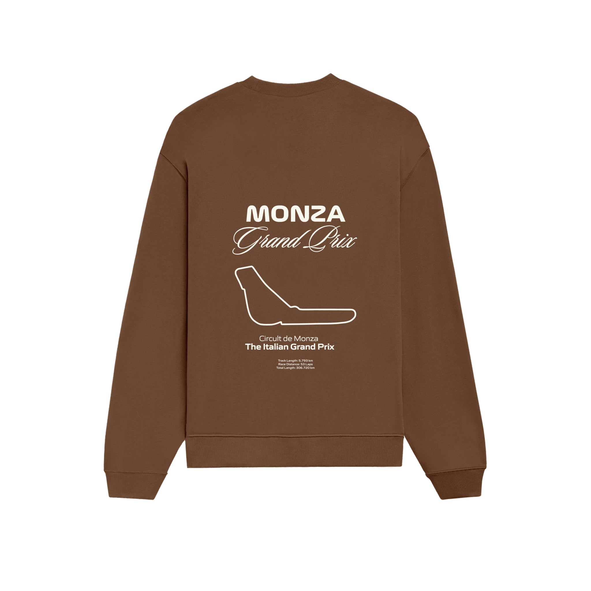 Monza Grand Prix Oversize Sweatshirt - Kahverengi - arka görünüm