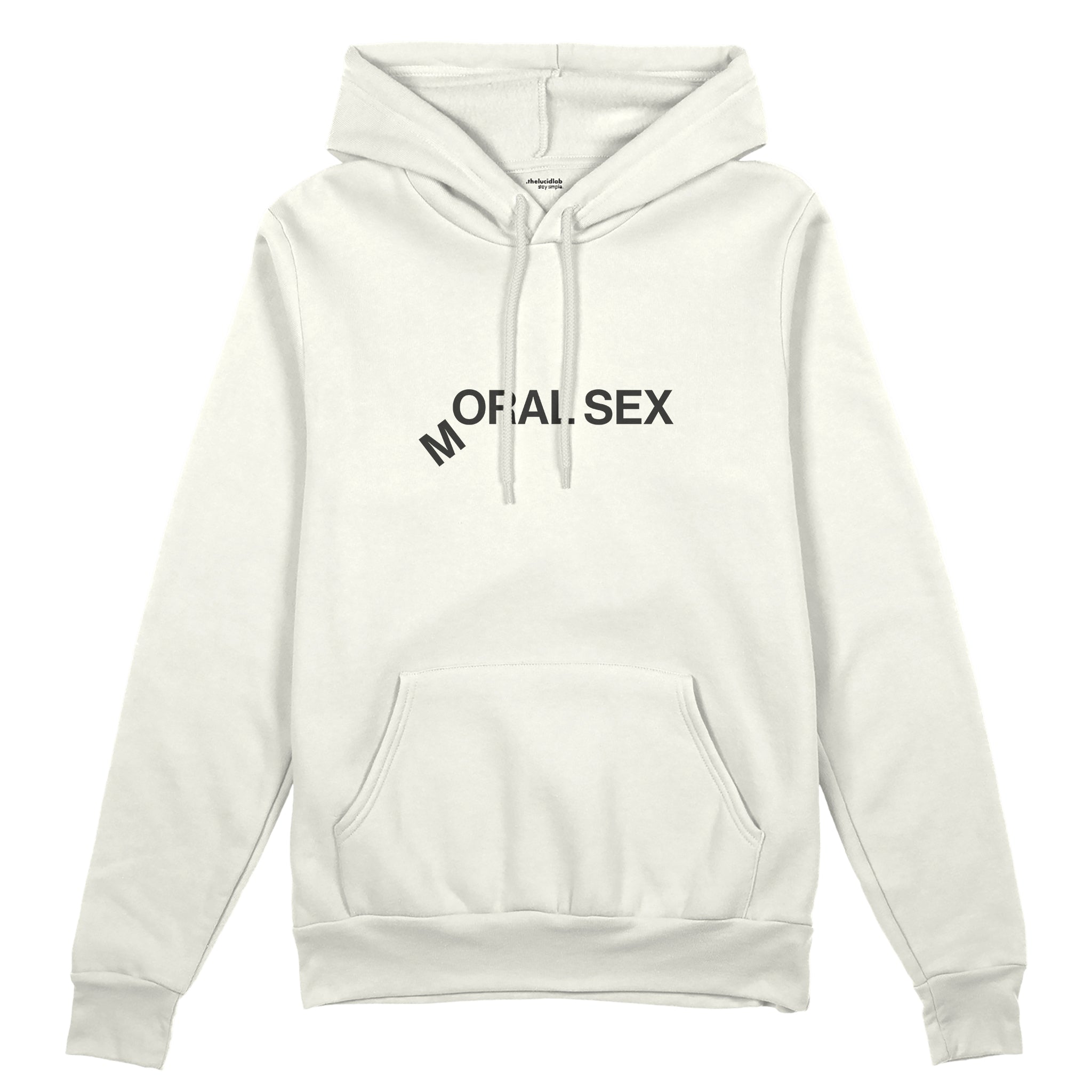 Moral Sex Oversize Hoodie - Beyaz - ön görünüm